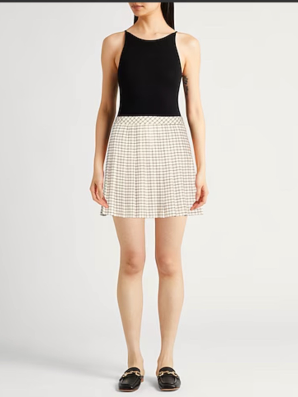 Pleated Plaid Tennis Skirt | Tory Burch | 14